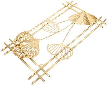 Cabilock Metall Wandkunst Mit Ginkgoblättern Schwarze Metall Plakette Zimmer Dekor Für Esszimmer Und Schlafzimmer Wanddekor Für Flur Raum Wanddekor