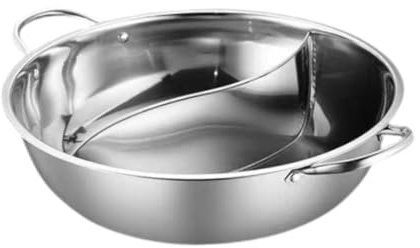 Folpus Chinoise à Double saveur pour, de Cuisine, poêle divisée des Deux côtés, site Shabu pour Restaurant et Maison, 32cm