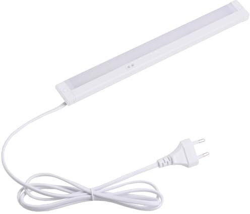 Lámpara LED para bajo mueble Delgada 380 CCT, 230 V/6 W, 3 colores de luz, 450 lm, longitud 36 cm, sensor IR, regulable de forma continua, lista para conectar.