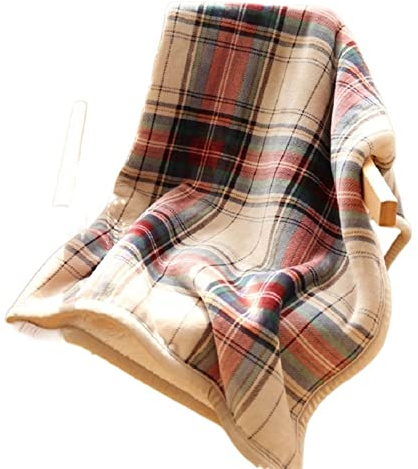 XFZJCHAP Throw Blanket Red Plaid Blankets Home Decor Warm Wool Cashmere Throw Blanket Lattice Plush Soft Blanket