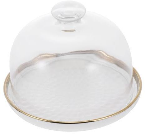Ciieeo Glas-kuchenteller-deckel-set – 1 Set Gratis Deckel Für Kuchenblech Brotteller-deckel-set Keramik-desserttablett
