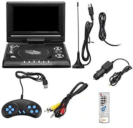 Bärbar DVD-spelare, DVD-spelare, 7,8 tum 16:9 Widescreen 270° roterbar LCD-skärm Hemmabil-TV DVD-spelare Bärbar VCD MP3-visare med spelfunktion,for Home, Car