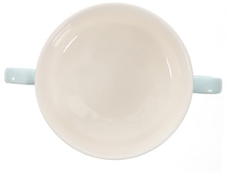 Warmhm Bol à Dessert Céramique Double Paroi Avec Poignée Bol à Soupe Multi-usages Vaisselle Pour Riz Salades Plats