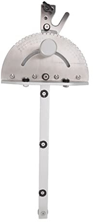 Goniometro per sega da tavolo Goniometro di precisione Goniometro in alluminio ad alta precisione per lavorazione del legno Goniometro per angoli Righello per artigiani Utensile per macchinisti