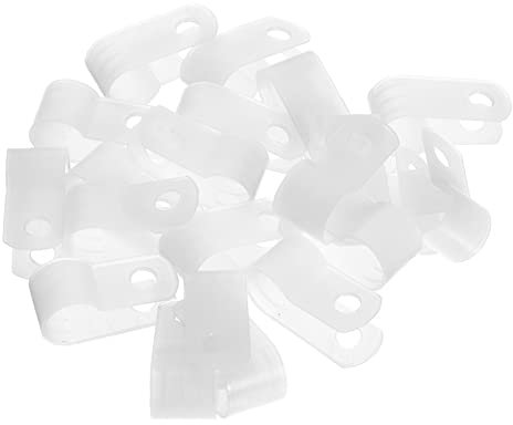 KONTONTY 1000pezzi Clip Per Luci Corda Da Esterno Clip in Plastica Per Ethernet Supporto Per Filo Da Parete Morsetti Per Telefonici Montaggio Per Fili e Fili