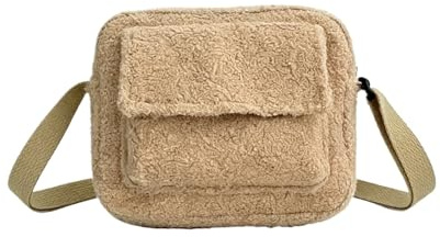 ZYAGH Teddy Tasche Damen Flauschige Plüsch Schultertasche Für Frauen Kleine Umhängetasche Als Weibliche Winter Handtasche
