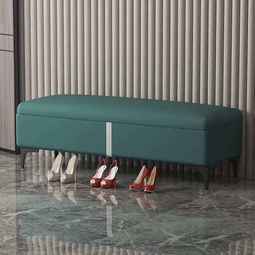 Slish Multifunctal Recular Piano Pouf Ottoman Bänk Fotstöd & Sto Bröst 100 cm x 39,9 cm för vardagsrum och sovrumsdekor platsbesparande solut