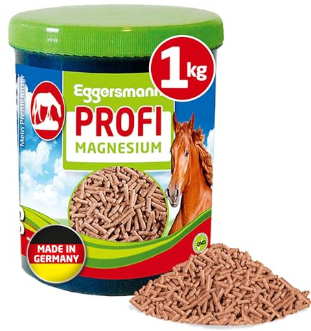 Eggersmann Profi Magnesium – kompletteringsfoder för häst – för att främja en lös muskulatur – 1 kg burk