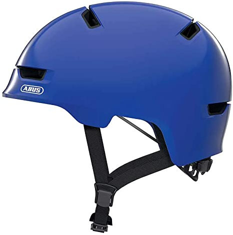 ABUS 81751 Fahrradhelm, Blau (Shiny blue), M (54-58 cm)