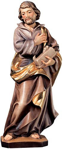 Dolfi Heiligenfigur Heiliger Josef als Arbeiter Holzstatue aus Ahornholz, braun, 20 cm
