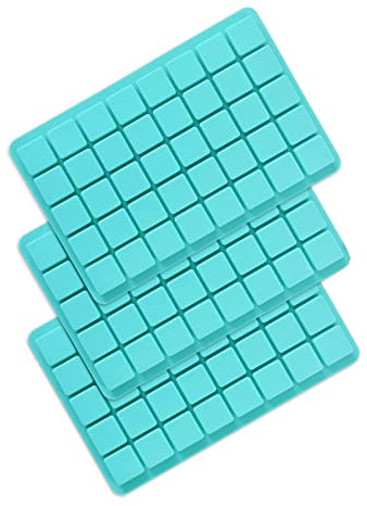 Ice Cube Mould Square Silicone Mould with 40 Cavities for Chocolate Sweets, Ice Cubes Diffuser Pralines 3 Packs
