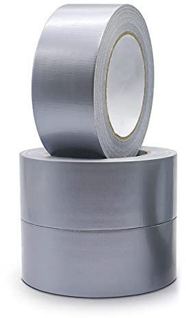 Safero Pack of 3 Silver Duct Tape 48mm X 45 Meter | Strong Adhesive Gaffer Tape Water Resistance | Grey Tape Ideally Used to Repair Wrap Strong Packing Boxes | Cloth Tape for Indoor/Outdoor