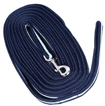 Cuerda de Entrenamiento para Caballos, Línea de Estocada de 8 M/26,2 Pies con Broche de Perno Giratorio, Cuerda para Atar Caballos de Construcción Fuerte Tejida a Mano Multiusos