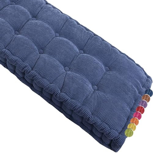 Sitzkissen Bank Bankkissen Outdoor Bankauflage 120x40/40x40/100x40/160x40/80x40cm Sitzpolster Outdoor Sitzauflage Bank rutschfeste Bankpolster für Gartenmöbel Terrasse(Dark Blue,100x30cm(39.3x11.8in))