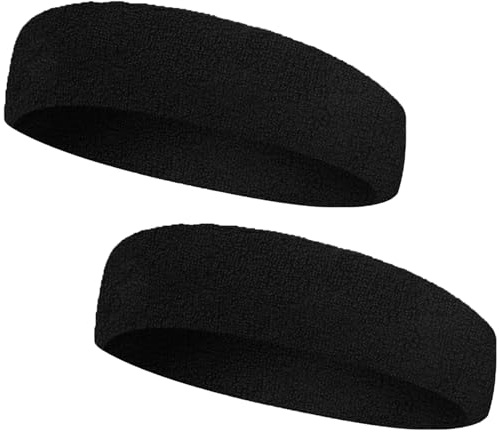 2 Packung Stirnband,Sport Stirnband,schweißband stirn,Herren Damen,Baumwolle Kopfband,Stirnband Sommer,Sport Haarband,Schweißabsorbierendes für Sport