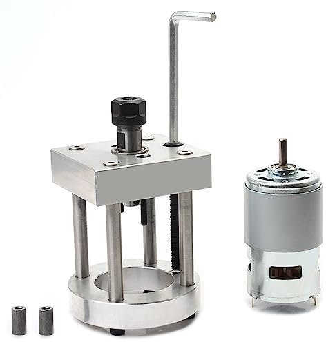 JDQTPOET Router Table Insert Plate Lift Spindle, Router Table Spindle, 6.35mm Router Lift System, DIY Tool Motor Inserted Into Base Plate Lift Spindle for Milling Edger (Size : Base+Motor)