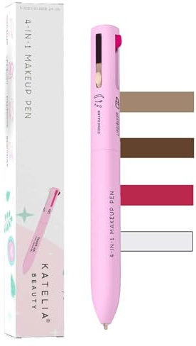EONFAVE 4-In-1 Makeup Pen, Brow Liner, Lip Liner, Highlighter Stift & Concealer, Multifunktionaler Kosmetikstift, Wasserfester, Langanhaltender All-in-One Makeup Stift, Kompakt und Tragbar(#01)