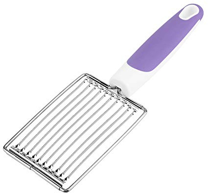 KooingTech Kartoffelschneider, Gekochter Eierschneider Mit Griff, Tomatenschneider Edelstahl, Mittagessen Fleisch Schinken Cutter (Purple)