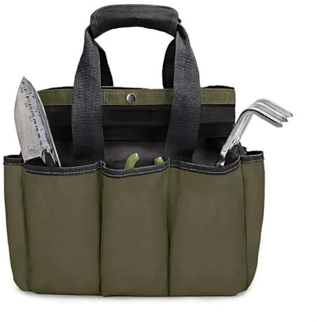 Yosoo Health Gear Sac à Outils de Jardinage, Stockage d'Oxford avec Sangles élastiques Compartiments Grand Organisateur pour Outils de Jardin Extérieur Intérieur