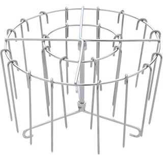 Grill Rack for Air Fryer, Air Fryer Brooch Rack, Vertical Stand Barbecue Rack for More Even Heating, Stainless Steel Round Hanging Kebab Rack for Meat skewers, Chicken Legs, Wings, Thighs