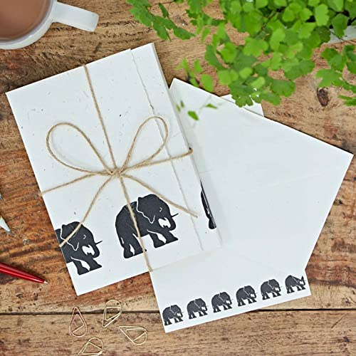 Fair Trade Briefpapier-Set Elefanten-Dung 125 x 180 mm
