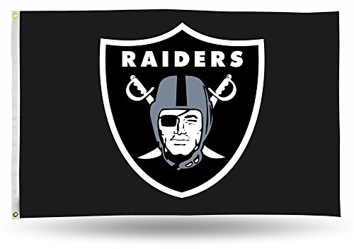 Rico Industries NFL Oakland Raiders einseitige Bannerflagge mit Ösen 91 x 152 cm