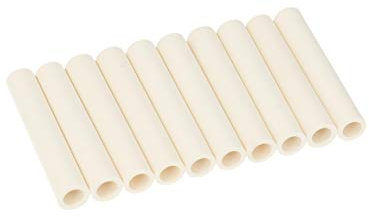 Lantelme 10 Stück Abstandshalter Kunststoff Set 55mm Länge Ø 10mm | Weiße Kunststoffhülse für Heimwerker | Distanzhülse Distanzstücke | Für Bauprojekte Modellbau Reparaturen Bastelarbeiten