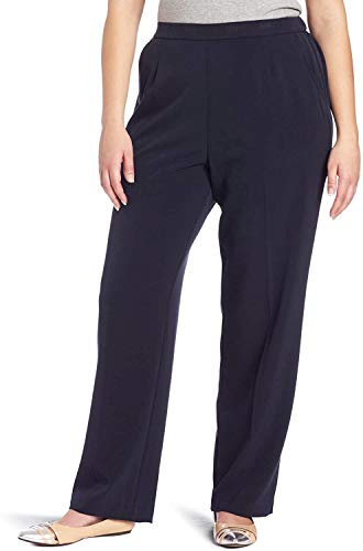 Briggs New York Damen Übergröße, Schlupfhose, Durchschnittliche und Kurze Länge Klassische Hose, Marineblau, 48 Mehr