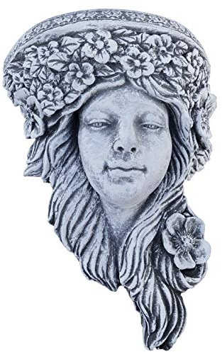 Stone and Style Console murale en pierre résistante au gel Motif fée de la forêt