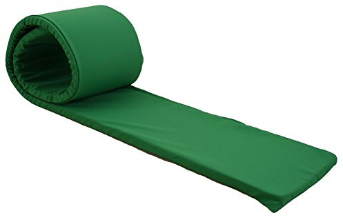 Hans-Textil-Shop Bierbankauflage Polyester | Sitzauflage, Auflage, Schaumstoffkern, Pflegeleicht, Robust, Wiederverwendbar, Wechselbarer Bezug mit Reißverschluss, Made in Europe (Grün, 200x25 cm)