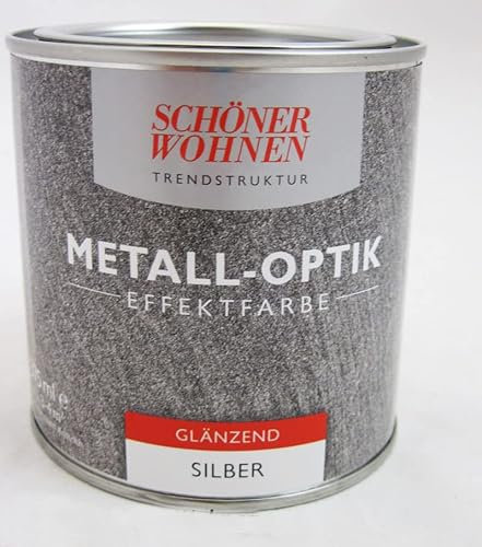 Schöner Wohnen Trendstruktur- Metall-Optik - Effektfarbe Silber glänzend 375 ml