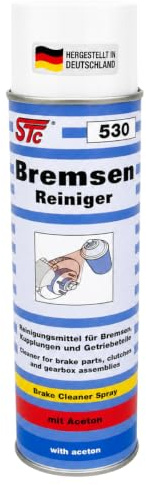 STC Bremsenreiniger 500 ml – leistungsstarkes Spray mit Aceton | schnell wirkender Bremsreiniger & Entfetter für Bremsen, Kupplungen und Getriebeteile