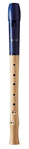 Moeck Blockflöte, Sopran, Ahornholz, Kunststoff, Blau