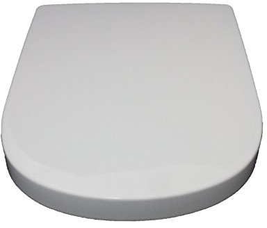Essential Shopping D-Shaped White Soft Close Quick Release Kartell Toilet Seat Top Fix with Fittings