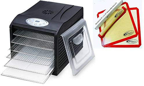 Deshidratador SamsonSilent con 6 bandejas de acero inoxidable y 6 hojas de silicona