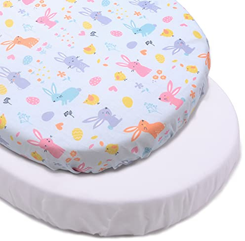 PEKITAS Sábanas 75x33cm / 72X33cm Ajustable para Colchón Capazo/Carro/Cochecito de Bebé Niños Niñas con Elástico Se Adapta a Julius Zöllner, Träumeland, Alvi Pack 2 uds