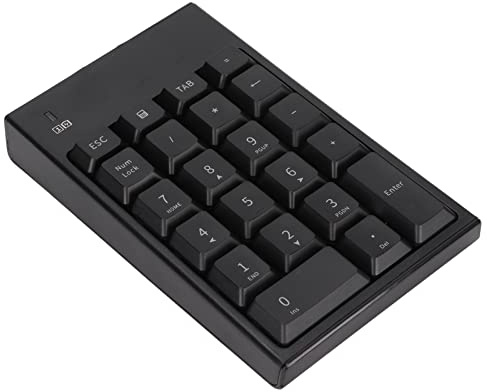 Sorandy Kabelloser Nummernblock, 22 Tasten Ziffernblock, Verzögerungsfrei Tragbar 2.4 Ghz Mechanischer Nummernblock Tastatur für die Finanzbuchhaltung mit USB-empfänger für Laptop, Computer