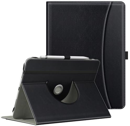 MoKo Schutzhülle für für Neuen Kindle Scribe 11 (3. Generation - 2025) & Kindle Scribe Colorsoft (1. Generation 2025), 360° Drehbarer Ständer & Leichter Schutzhülle mit Tasche, Schwarz
