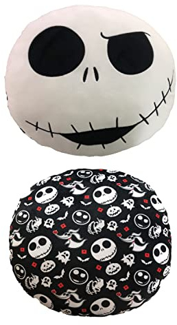 Nemesis Now Cojín de Pesadilla Antes de Navidad de 40 cm, poliéster, diseño de Jack Skellington, lujosamente Suave, Producto Oficial de Pesadilla Antes de Navidad