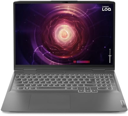 Lenovo LOQ Gaming Laptop | 16 WUXGA Display | 144Hz | AMD Ryzen 5 7640HS | 16GB RAM | 512GB SSD | NVIDIA GeForce RTX4060 TGP 115W | G-Sync | Win11 Home | QWERTZ | grau | 3 Monate Premium Care