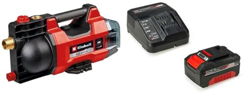 Einhell Akku-Gartenpumpe AQUINNA 18/28 Power X-Change (18 V, max. 2800 L/h Fördermenge, max. 25 m Förderhöhe, ECO-/ Boost-Modus, inkl. 4,0 Ah Akku und Ladegerät)