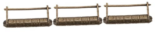 Mikikit 3stücke Vintage Passwortschloss Aus Langlebigem Antikes Design Dekorativ Und Praktisch Für Schmuckschatullen Möbel Und Boxen Traditionelle Chinesische Kultur Kleine Stabil Und