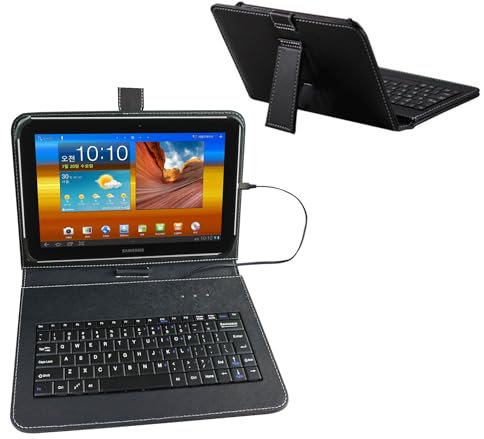 ENJOY-UNIQUE Custodia per tablet da 9,7-11 pollici con tastiera esterna QWERTY USB C compatibile con Samsung Galaxy Tab A8 A7, Fire HD, Googee U10, Blackview, Nokia T20, Lenovo Tab M10