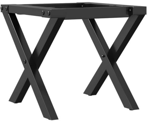 vidaXL Couchtisch Gestell, Tischgestell in X-Form, Tischbein für Couchtisch Beistelltisch, Tischkufen Tischfüße Tischunterstell, Stahl