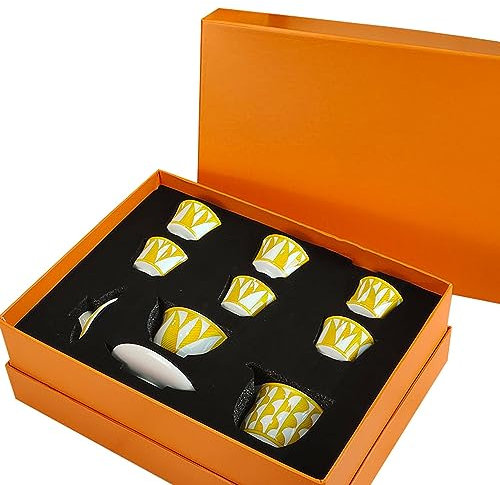 XaEjNzwDT teteras para te Tetera marroqui uego de Cafe Juego de té de cerámica para el hogar, Juego de té Gaiwan Teacup Kungfu(Color:B,Size:)