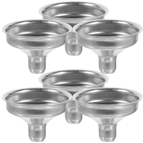 OZXJW 6 Pezzi Imbuto in Acciaio Inossidabile imbuti Metallici Portatili Olio aceto Liquido trasferimento