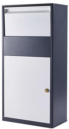 Smart Parcel Box Cassetta Postale for Pacco a Pavimento Cassetta Postale in Acciaio Zincato Verniciato a Polvere, Resistente alle Intemperie, Colore Antracite(White)