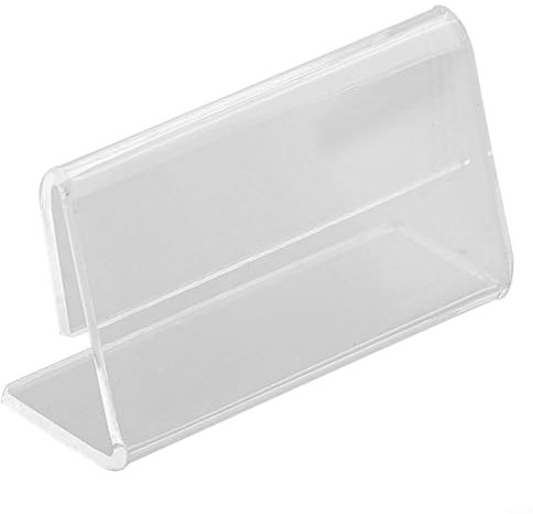 40 Stück Preis-Display-Halter, L-Form, klares Acryl, Preiskarten, Acrylschild, Displayständer, kleiner Preis, Namensschild, Anhänger für Einkaufszentren (5 x 7,5 cm)
