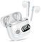 Mosyxe Sports Cuffie Bluetooth, Auricolari Bluetooth 5.3 Stereo Hi-Fi Cuffie Wireless con 4 HD Mics, 42 Ore di Riproduzione e LED Display, Wireless Earbuds con CVC Cancellazione Rumore, Bianco (2025)