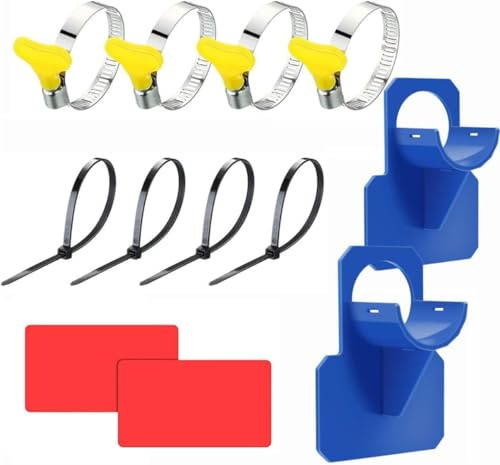Pool Schlauchhalter, 2 Stück Schwimmbad Rohrhalterung, Schwimmbad Rohrhalterung für Rohre 26-38 mm für Schläuche Durchmesser, Premium Schlauchschellen mit Knickschutz, Robuste Pool Ausstattung